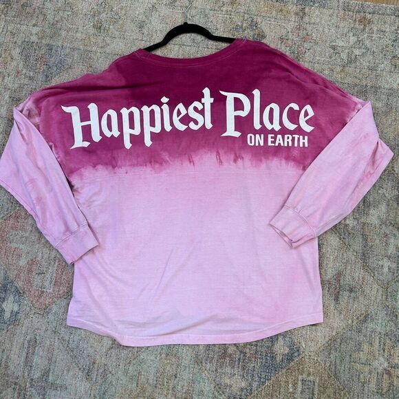 Disney Tops - Happiest Place on Earth Disney Spirit Jersey Pink Dip Tie Dye Size 2XL